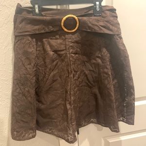 Knee Length Brown Skirt